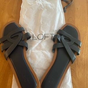 LOFT navy blue sandals